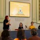 Imagen de la charla conjunta de pacientes, donantes y familiares.