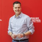 Daniel de la Rosa, en la sede del PSOE de Burgos.