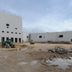 Imagen actual de las obras de construcción de la fábrica Nueva Bureba, de Campofrío, en el polígono industrial de Gamonal.-ISRAEL L. MURILLO