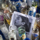 Homenaje al rapero Nipsey Hussle, asesinado a tiros.-DAVID MCNEW / GETTY IMAGES / AFP