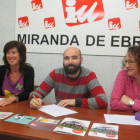 Hernández, Ubieto y Ortega durante la rueda de prensa.-E. M.