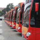 Imagen de los autobuses incorporados en junio.-RAÚL G. OCHOA