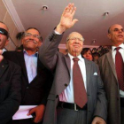El líder de Nida Tunis, Beji Caid Essebsi, tras conocer los resultados preliminares el 28 de octubre.-Foto: EFE