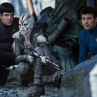 Zacahry Quinto, Sofia Boutella y Karl Urban, en una imagen de 'Star Trek: Más allá'.-KIMBERLEY FRENCH