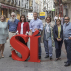 Los candidatos del PSOE a Congreso y Senado, ayer, en la calle San Juan.-SANTI OTERO