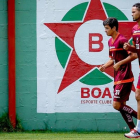 Bruno Fernandes, a la derecha, en una sesión de entrenamiento con su nuevo equipo.-REUTERS / ERWIN OLIVEIRA