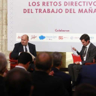 El director de El Mundo-El Correo de Burgos, Ricardo García Ureta, entrevistó a Eduardo Gómez-Mesto, director regional de Adecco.-RAÚL G. OCHOA