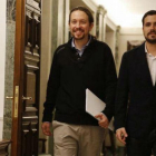 Alberto Garzón y Pablo Iglesias.-AGUSTÍN CATALÁN