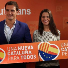 El líder de Ciudadanos, Albert Rivera, y la cabeza de lista de Ciutadans para las autonómicas de Catalunya, Inés Arrimadas.-EFE / TONI ALBIR