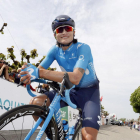 Winner Anacona antes de comenzar la quinta etapa del Tour de Romandia.-PHOTO GOMEZ SPORT / MOVISTAR TEAM