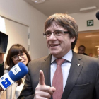 El expresident Carles Puigdemont, el pasado 21 de diciembre, antes de conocer el resultado de las elecciones.-/ JOHN THYS (AFP)