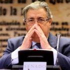 Zoido, durante su comparecencia en el Senado para hablar de la actuación y el despliegue policial por el 1-O.-JUAN MANUEL PRATS