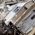 Imagen del descarrilamiento del tren.-EL PERIÓDICO