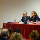Roberto Sáiz, Mar Fresno y Delfín Sánchez, en un momento de la presentación del estudio.-ICAL