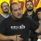 David Fernández, durante la rueda de prensa tras la asamblea en Manresa.-