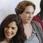 Clara Serra, Ada Colau y Rita Maestre, durante un acto de la campaña del 26-J en Madrid.-AGUSTIN CATALAN