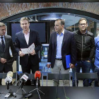 José Manuel Prada, Rafael Barbero, Lacalle, Antón, Óscar Blanco, Miguel Jaenicke e Isabel Hernando.-Raúl Ochoa