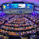 Vista del hemiciclo del Parlamento Europeo durante la jornada electoral el pasado 26 de mayo.-EMMANUEL DUNAND (AFP)