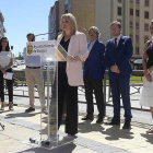 Mari Mar Blanco, durante su intervención en el acto organizado por el Ayuntamiento de Burgos.-ICAL