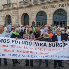 Manifestación convocada por Socibur para exigir el desarrollo de infraestructuras pendientes en Burgos. SANTI OTERO