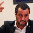 El Ministro italiano del Interior, Matteo Salvini, en una rueda de prensa.-TONY GENTILE