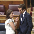 Adriana Lastra y Pablo Casado.-DAVID CASTRO