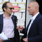 JuanCarlos Barriocanal y Fede Castaños el día de la presentación del técnico.-ISRAEL L. MURILLO