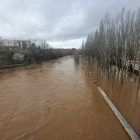 Imagen de las inundaciones producidas en la ribera arandina. ECB