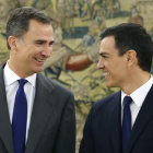 El Rey recibe al socialista Pedro Sánchez en la ronda de conversaciones sobre la investidura.-ÁNGEL DÍAZ / EFE