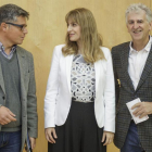 Alejandro Sarmiento, Mar Sancho y Juan Luis Arsuaga presentaron la programación, donde la ciencia y la cultura serán protagonistas.-SANTI OTERO