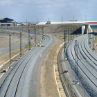 Estado de las últimas obras del AVE en el término de Estepar.-ISRAEL L. MURILLO