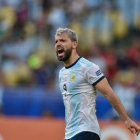 El delantero del Manchester City afirmó que está contento por la clasificación a semifinales de la Copa América.-AFP
