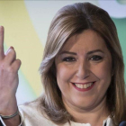 Susana Díaz, este viernes en Sevilla.-EFE / JULIÁN MUÑOZ
