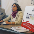 Alberto Luque, gerente del Consorcio del Camino del Cid, y Raquel Contreras, diputada de la Diputación de Burgos.-ECB