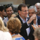 El presidente Rajoy, en la clausura la 21 interparlamentaria del PP celebrada en Guadalajara este sábado.-Foto: JUAN MANUEL PRATS