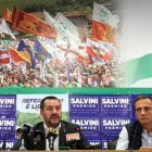 La derecha italiana gana las regionales de Friuli con el 57 % de los votos y reclama presidencia del país Matteo Salvini (C), Gian Marco Centinaio (I) y Massimiliano Fedriga (D), de la Liga Norte italiana.-EFE/Archivo