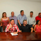 Reunión de los alcaldes mineros en el salón de plenos del Ayuntamiento de Fabero (León)-Ical