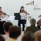 La Fundación Silos organizó un concierto de música clásica ayer en el Museo de la Evolución.-Raúl Ochoa
