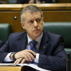 El lendakari Iñigo Urkullu, en el Parlamento vasco.-EFE / DAVID AGUILAR