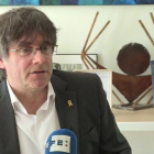 Declaraciones a EFE del expresidente de la Generalitat, Carles Puigdemont, en una entrevista en Waterloo.-EFE