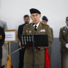 El general Manuel Romero Carril durante su intervención tras la toma de posesión.-RAÚL G. OCHOA
