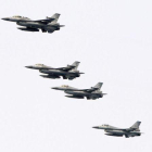 Aviones de combate estadounidense F-16 del Ejército de Taiwán.-AP / CHIANG YING-YING