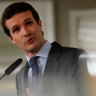 Pablo Casado, en una conferencia en un hotel de Madrid.-EFE