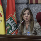 Lacalle delegó la presidencia del pleno en Carolina Blasco, la primera vez que lo preside una mujer.-SANTI OTERO