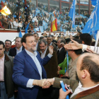 El presidente del Gobierno, Mariano Rajoy, durante un mitin del Partido Popular.-ISRAEL L. MURILLO