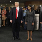 El presidente de EEUU, Donald Trump, a su llegada a la sede de Naciones Unidas en Nueva York-REUTERS / BRENDAN MCDERMID