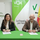 Ana Hernando e Iñaki Sicilia, procuradores de Vox por Burgos. D. S. M.
