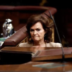 Carmen Calvo, este jueves en el Congreso de los Diputados.-EFE