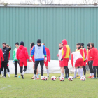 Imagen de un entrenamiento del Burgos CF en la Ciudad Deportiva del Burgos Promesas en 2019. ISRAEL L. MURILLO