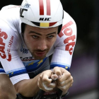 Campenaerts, en una prueba ciclista.-AFP